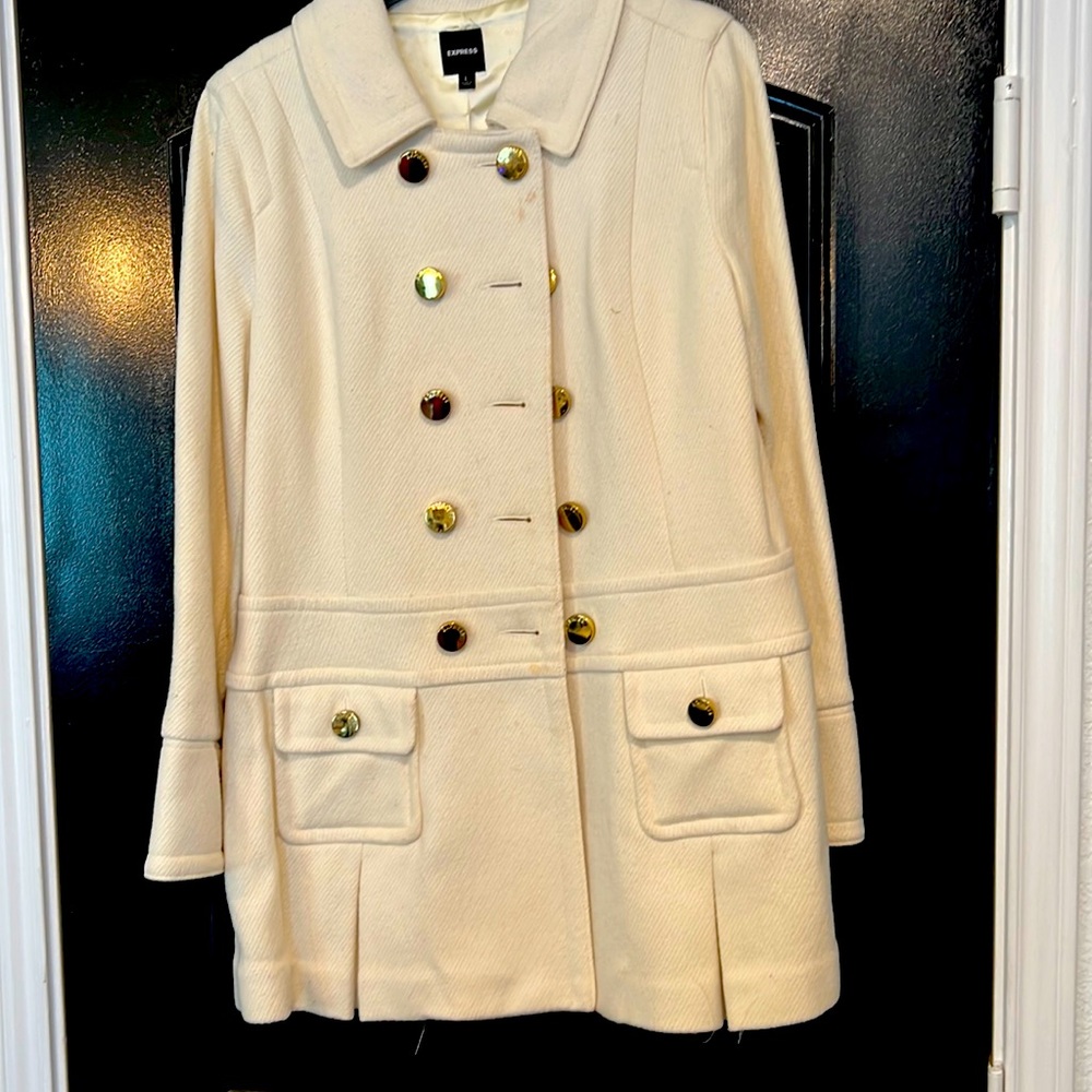 Express cream Pea coat